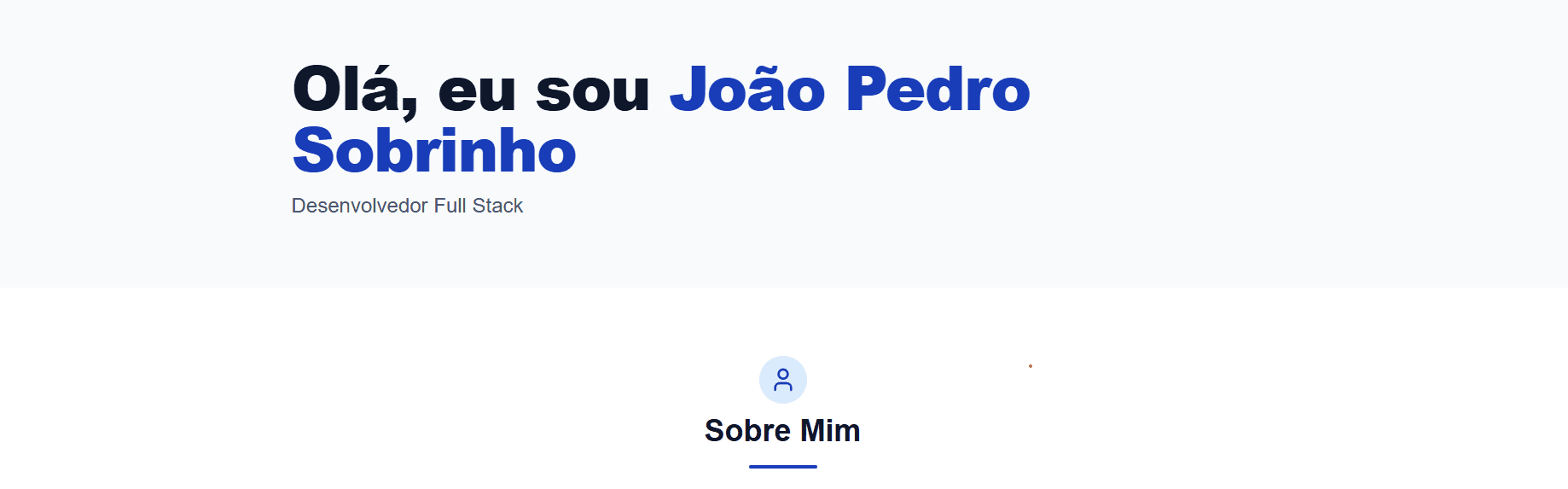 Imagem do projeto Portfólio - Site Atual